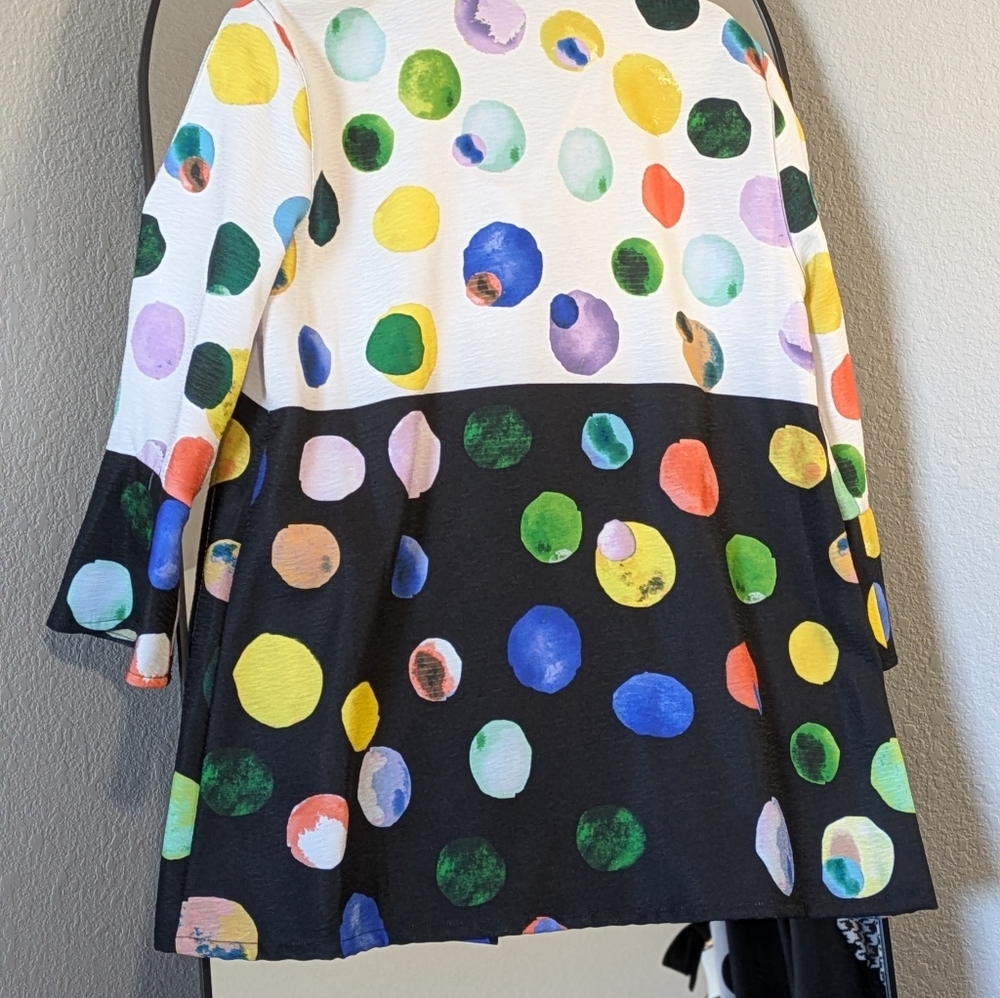 Colorful Polka Dot Button-Up Jacket - Picture 4 of 4